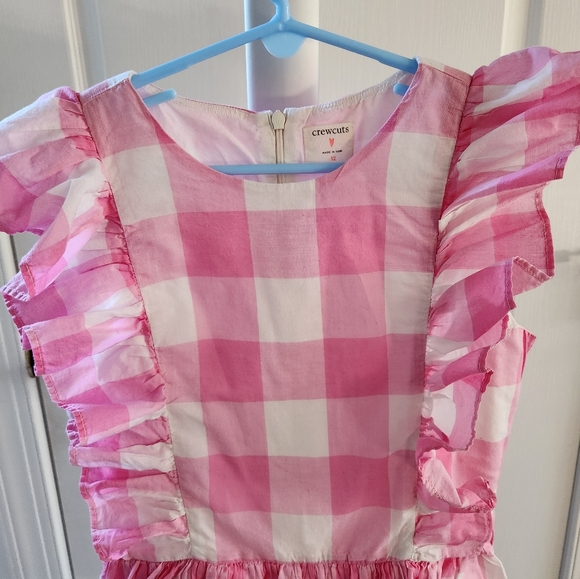 Pretty Pink Check J crew girls dress - Picture 2 of 5